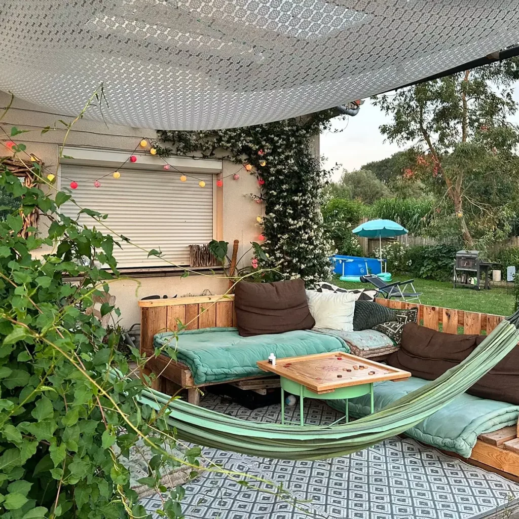 voile ombrage dentelle terrasse voilage voilage